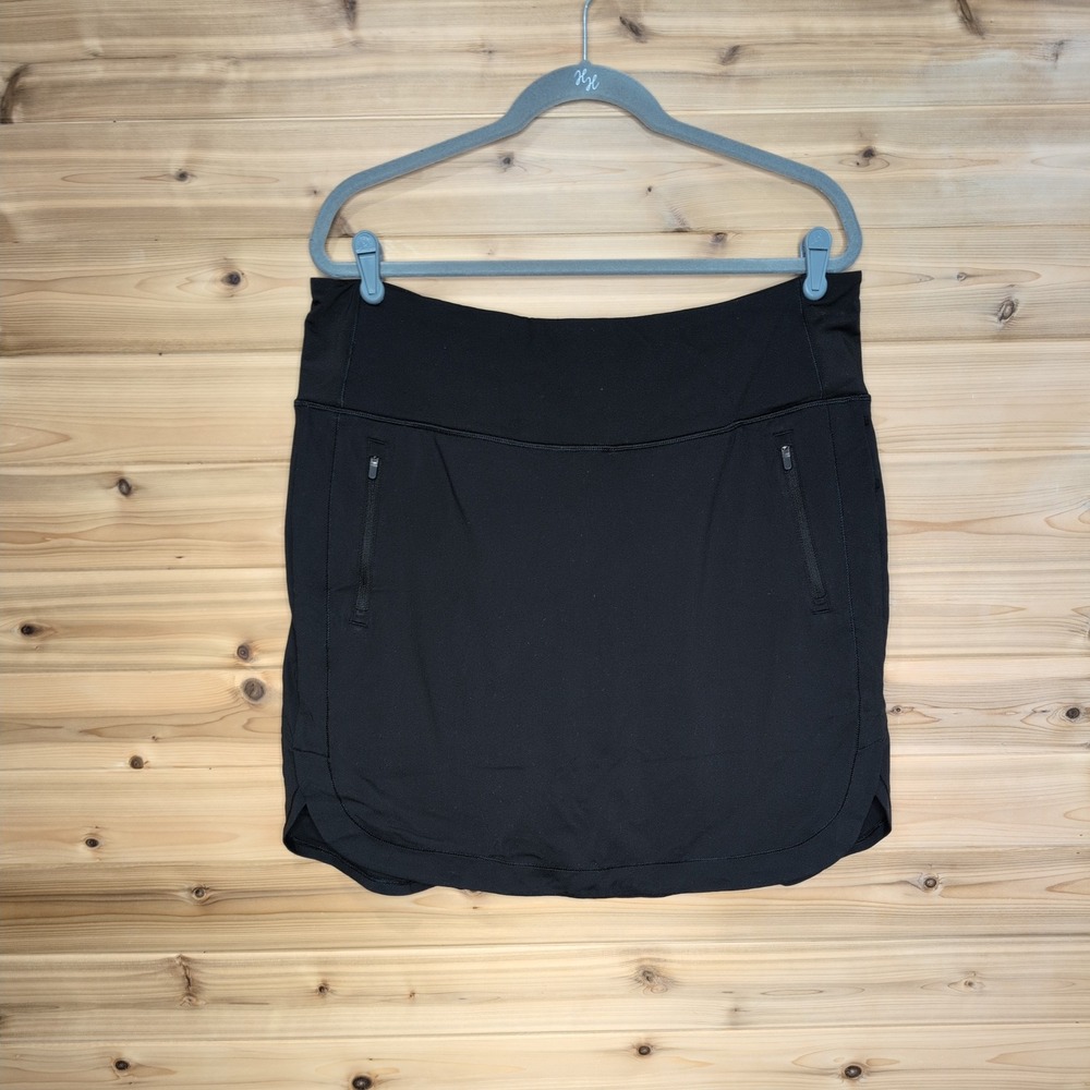 Athleta Fairway Golf Skort 18 Black Active Skirt‎ XL 657682